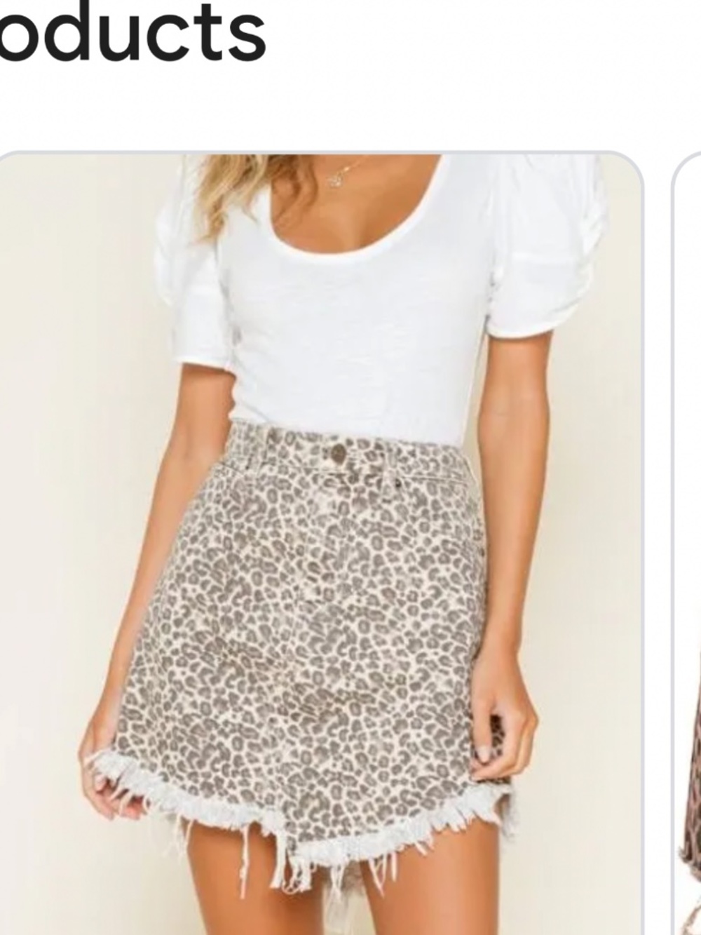 We the Free cheetah skirt size 26